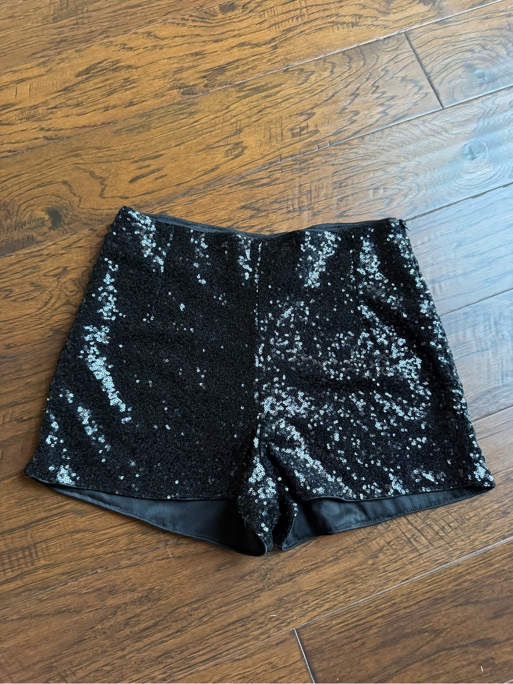She + Sky Black Sequin Women’s Party Shorts